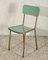 Italian Chromed Metal and Green Formica Dining Chair, 1950s, Image 1