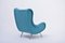 Mid-Century Blue Senior Lounge Chair by Marco Zanuso for Arflex, 1950s 4