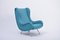 Mid-Century Blue Senior Lounge Chair by Marco Zanuso for Arflex, 1950s, Image 1