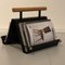 Magazine Rack in Iron and Wood, Italy, 1980s 5
