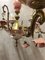 Lámpara de araña Art Déco de bronce y porcelana, años 20, Imagen 6
