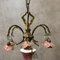 Art Deco Bronze and Porcelain Chandelier, 1920s 16