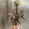 Lámpara de araña Art Déco de bronce y porcelana, años 20, Imagen 10