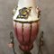 Lámpara de araña Art Déco de bronce y porcelana, años 20, Imagen 15