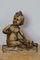 Antike Plaster Sitting Child Skulptur, 1900er 1
