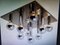 Lámpara de techo vintage de acero con 9 luces, Imagen 1