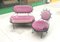 Mid-Century Eisen Gartensessel und Sofa Set 7