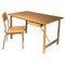 Danish Saint Catherines Desk & Chair in Oak by Arne Jacobsen for Fritz Hansen, 1960s, Set of 2 1