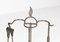 Art Deco Amsterdam School Patinated Wrought Iron Fireplace Tools, 1920s 2