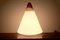 Rotweiße Kegellampe aus Opalglas von Giusto Toso für Leucos, 1930er 6