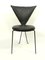 Black Leather and Painted Steel Chairs from Helmut Lubke & Co, 1990s, Set of 4 3