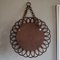 Mid-Century Rattan Sunburst Mirror, Image 3