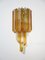 Vintage Murano Glass Sconces with 32 Amber and Transparent Quadriedri, 1978, Set of 2 5