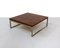 Vintage Square Rosewood and Metal Coffee Table, 1960s 7