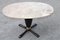 Italian Oval Mahogany, Brass, and Marble Coffee Table, 1950s 1