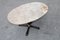 Italian Oval Mahogany, Brass, and Marble Coffee Table, 1950s, Image 5