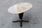 Italian Oval Mahogany, Brass, and Marble Coffee Table, 1950s, Image 2