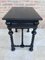 Spanish Ebonized Walnut Side Table with Drawer, 1880s, Image 15