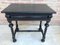 Spanish Ebonized Walnut Side Table with Drawer, 1880s 12