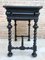 Spanish Ebonized Walnut Side Table with Drawer, 1880s, Immagine 16