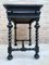 Spanish Ebonized Walnut Side Table with Drawer, 1880s, Immagine 20