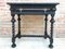 Spanish Ebonized Walnut Side Table with Drawer, 1880s 3