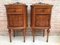 Vintage Louis XVI Style Metal and Mirror Marquetry Nightstands, 1920s, Set of 2 1