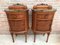 Vintage Louis XVI Style Metal and Mirror Marquetry Nightstands, 1920s, Set of 2 2