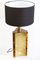 Italian Table Lamp in Faux Tortoise and Brass, 1970s, Image 3