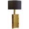 Italian Table Lamp in Faux Tortoise and Brass, 1970s 1