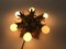 Goldene florentinische Deckenlampe in Blumen-Optik von Banci, Italien, 1950er 4