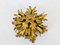 Golden Florentine Flower-Shaped Flush Mount from Banci, Italy, 1950s 2