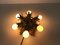 Goldene florentinische Deckenlampe in Blumen-Optik von Banci, Italien, 1950er 5