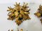 Golden Florentine Flower-Shaped Flush Mounts from Banci, Italy, 1950s, Set of 6 7