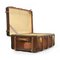 Englischer Suitcase Flaxile aus Holz und Leder, 1920er 2