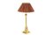 Lámpara de mesa estilo Imperio de bronce dorado, años 50, Imagen 1