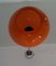 Vintage Chrome and Orange Glass Ceiling Lamp, 1980s 3