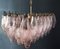 Pink Murano Glass Poliedri Ceiling Lamp from Carlo Scarpa, 1978 7