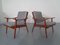 Teak Model 563 Armchairs by Fredrik A. Kayser for Vatne Møbler, 1950s, Set of 2, Image 1