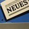 Beveled Enamel Badische Neueste Nachrichten Advertising Sign from C. Robert Dold Offenburg, 1950s, Image 3