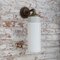 Vintage White Porcelain, Brass, and Opaline Glass Sconce 5