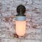 Vintage White Porcelain, Brass, and Opaline Glass Sconce 6