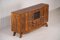 Vintage French Art Deco Burl Walnut Credenza Buffet, Image 2