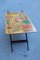 Italian Mahogany Coffee Table and Abstract Multicolor Decor Top, 1950s, Image 7