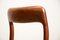 Danish Teak and Rope Model No. 75 Side Chairs by Niels Otto Møller for J.L. Møllers, 1960s, Set of 6 5