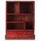 Antique Red Lacquered Display Shelf 1