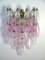Italienische Vintage Poliedri Wandleuchten aus transparentem & rosafarbenem Muranoglas, 1978, 2er Set 2