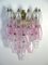 Vintage Italian Transparent and Pink Murano Glass Poliedri Sconces, 1978, Set of 2, Image 2