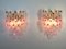 Vintage Italian Transparent and Pink Murano Glass Poliedri Sconces, 1978, Set of 2, Image 12