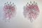 Vintage Italian Transparent and Pink Murano Glass Poliedri Sconces, 1978, Set of 2 3